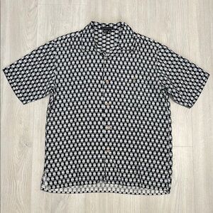 🔥BUNDLESALE Mens M Tulliano 100% Silk Casual Button Down Shirt